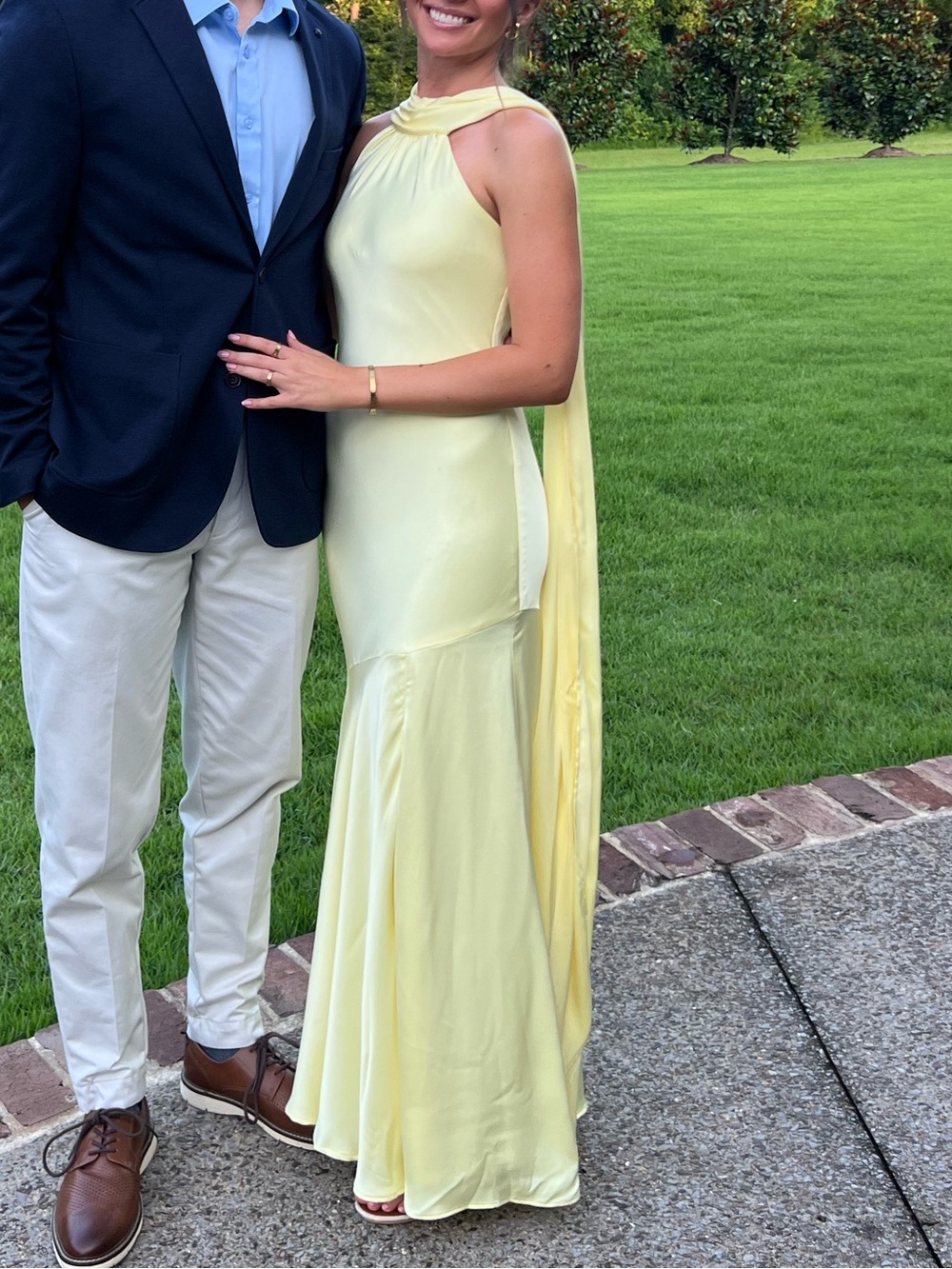 BIRDIE GREY Eileen Dress - Lemon Sorbet Matte Satin